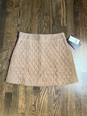 Tuckernuck Corduroy Quilted Skirt L New With Tags Brown Tan